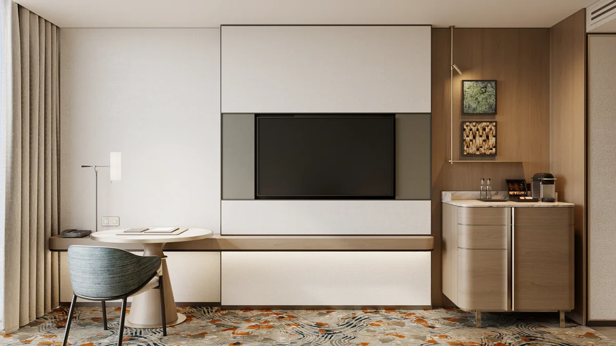 Contemporary forms, layered lighting and flexible layouts bring energy and clarity to the interiors, while artistic details and soft curves add warmth, elegance and a sense of place.